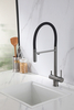 Abber AF81141NG Смеситель Wasser Kreis AF81141NG для кухни с подключением фильтра и выдвижной лейкой, никель