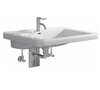 Раковина Geberit Renova Comfort Square, безбарьерная: B=60см, T=55см, Отверстие под смеситель=По центру, Перелив=На виду, Белый