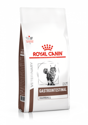 Royal Canin Gastro Intestinal Hairball control сухой корм для кошек пищеварение/вывед. шерсти 400г