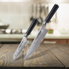 Набор из 2 кухонных стальных ножей  Samura Damascus
