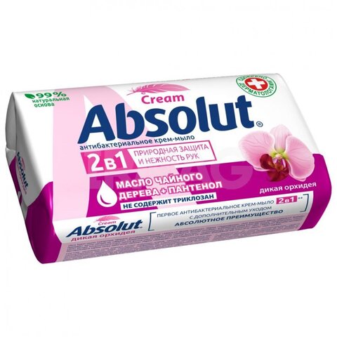 Мыло ABSOLUT Дикая орхидея 4*75 г 2 в 1 Весна РОССИЯ