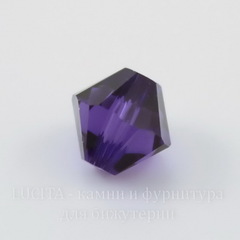 5328 Бусина - биконус Сваровски Purple Velvet 4 мм, 10 штук