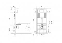Инсталляция AQUA PRIME P 50Z для унитаза пневматическая оцинкованная