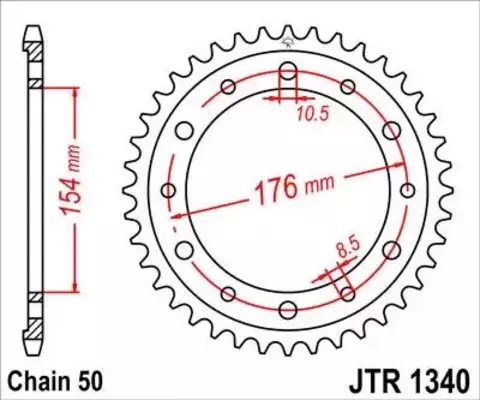 Звезда ведомая JTR1340 43ZBK