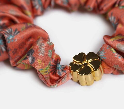 Резинка для волос Mollen Оммаж розово-коралловая