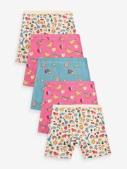 Трусы-шорты для девочки Next 411-883, 5 шт., Розовый, Бежевый, Голубой