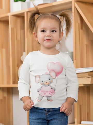 Лонгслив "Мышка с сердечком"