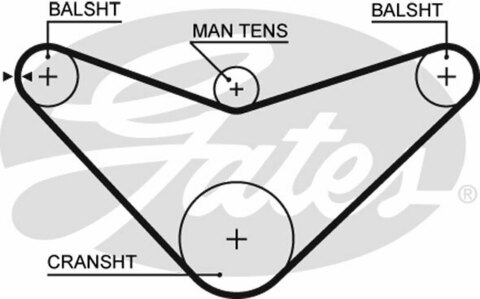Ремень ГРМ GATES   5235XS (T186)
