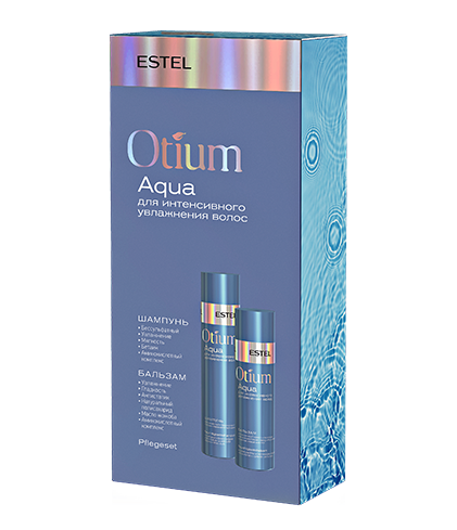 ESTEL OTIUM AQUA Набор для интенсивного увлажнения волос: шампунь 250мл, бальзам 200мл