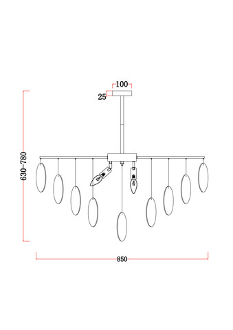 Потолочная люстра Freya Porto FR5104PL-08BS
