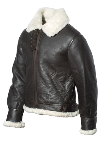 B3 lambskin leather jacket dark brown Braun