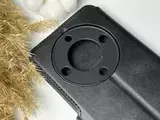 Чехол книжка-подставка кожаный с магнитной застежкой для Honor X9A (Черный)