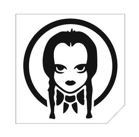 Трафарет для блеск-тату 6*6 уэнсдэй 774P