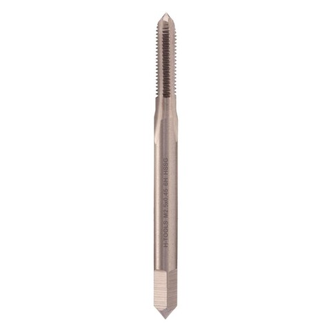 Метчик М 2,5х0,45 (Однопроходный, скв.) DIN352 HSS-G 6h B/4-5P 40мм a=2,1 H-Tools 231025HT