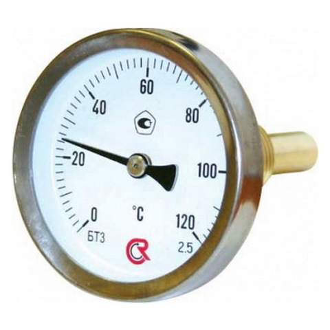 Термометр биметаллический осевой 0+120 °С