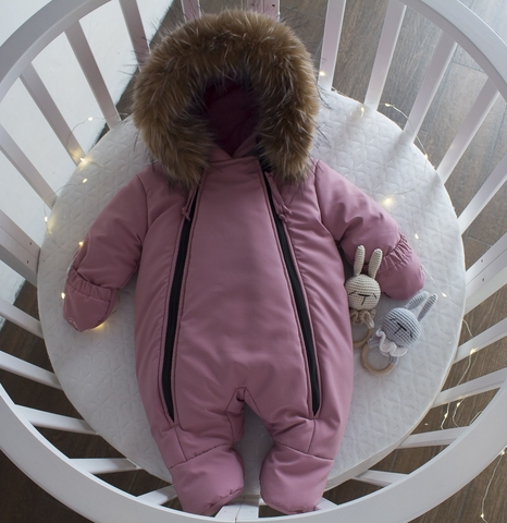 Комбинезон для девочки, зимний, от 3-6 мес.