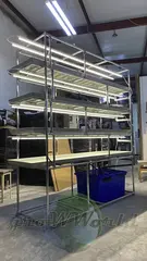 Многоярусный гидропонный стеллаж 4 яруса B2125хД2100хШ600мм до 400 растений