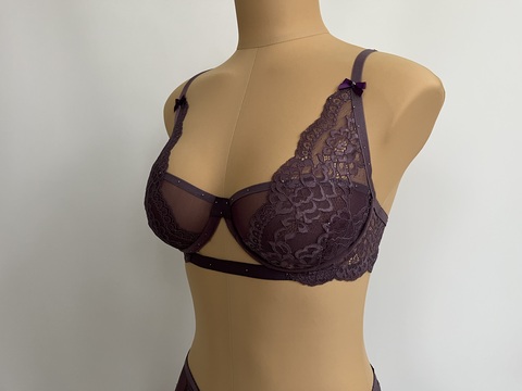 Кружево эластичное фиолетовое темное 20 см, Китай