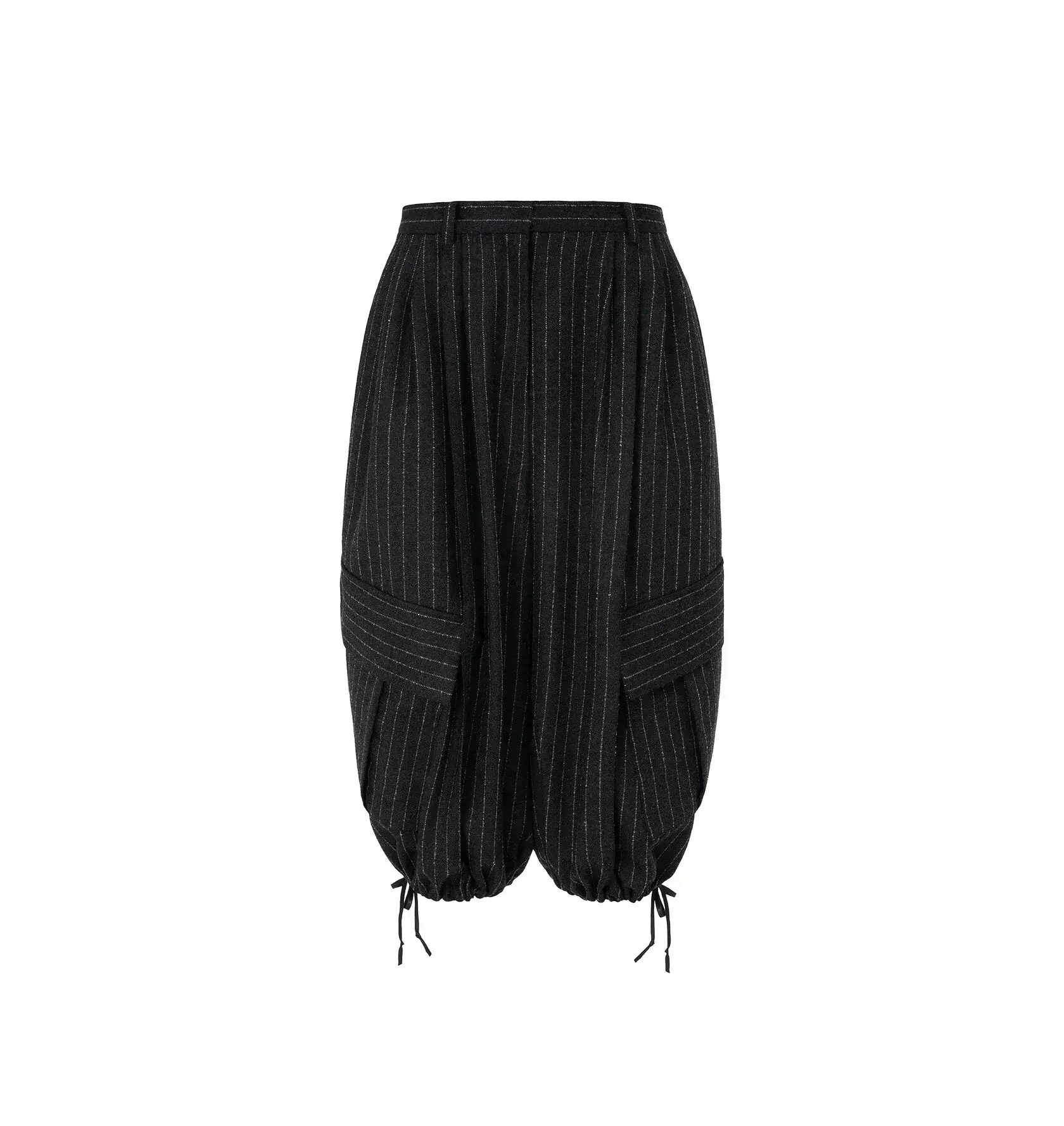 Бриджи из шерти в полоску М, Серые