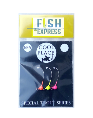 Cool Place Джиг-головка форелевая крючок № 6 Decoy (0,75г) цвет микс(шартрез/розовый/оранжевый) 3шт/уп.