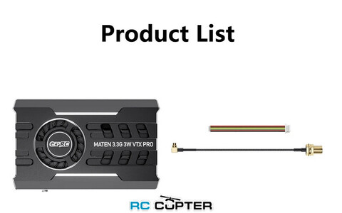 Видеопередатчик FPV GEPRC MATEN 3.3G 3W VTX PRO