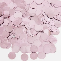 Конфетти фольга Круг, Светло-розовый металлик, 1 см, 50 г