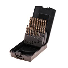 Набор сверл по металлу 1-10мм 19шт DIN338 HSSE-Co5 130° (пл. кейс) Terrax by Ruko A215214RO