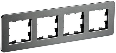 BRITE Рамка 4-мест. РУ-4-1-Бр металл титан RE IEK