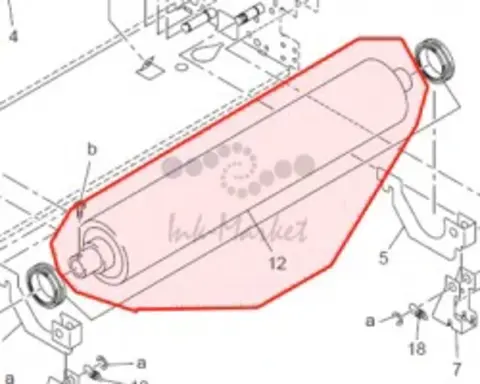 Ролик подачи бумаги 920 LOWER ROLLER ASSY -57GAR72200 Konica Minolta