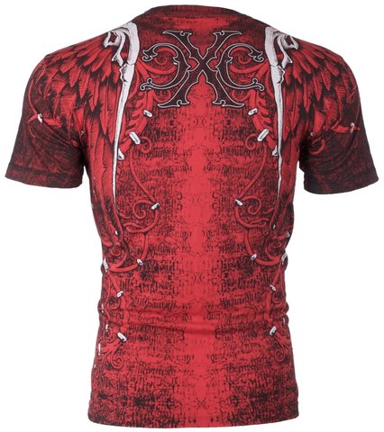 Xtreme Couture | Футболка мужская AFTERSHOCK RED X519 от Affliction спина