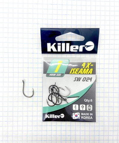 Крючок KILLER 4-x-ISEAMA № 1 продажа от 10 шт.