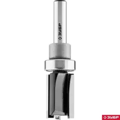 ЗУБР 19 x 26 мм, хвостовик 8 мм, фреза пазовая прямая с верхним подшипником, Профессионал (28781-19-26)