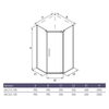 Душевой уголок ALEX BAITLER AB245-100 100х100 / пятиугольный / тонированное стекло
