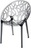 Кресло серое прозрачное Crystal