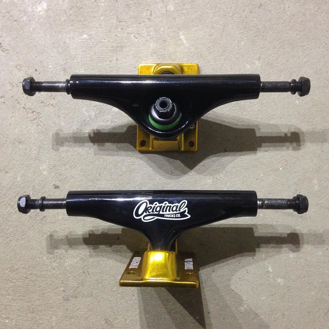 Original trucks. Подвески для скейта Original Trucks co. (Black/Gold). Подвески для скейта Original Trucks co. (Silver). Дрель подвеска og Buda. Подвеска ОГ Буда.