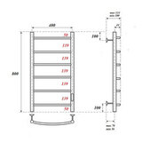 Полотенцесушитель электрический Point PN04848 П6 400x800 диммер справа, хром