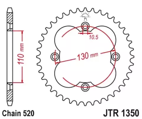 Звезда ведомая JTR1350 38