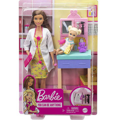 Барби Кем Быть Педиатр Брюнетка с Пациентом