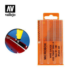 VALLEJO TOOLS: SET OF 20 DRILL BITS, NO. 61-80 mm