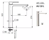 Remer AU10L Смеситель для раковины высокий с донным клапаном absolute