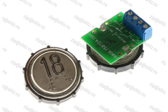 Кнопка (кнопочный модуль) ВКЛ13А-2-4П "18 этаж", круглая, красная подсветка, с кодом Брайля