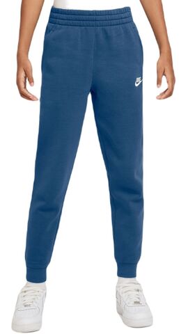 Детские теннисные брюки Nike Kids Club Fleece Jogger - court blue/white