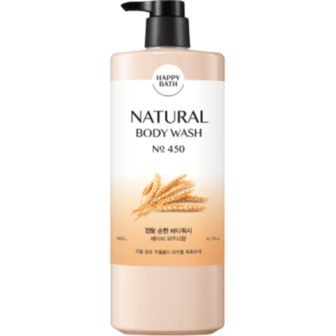 Happy Bath Natural Body Wash Baby Powder Гель для душа с экстрактом рисовых отрубей