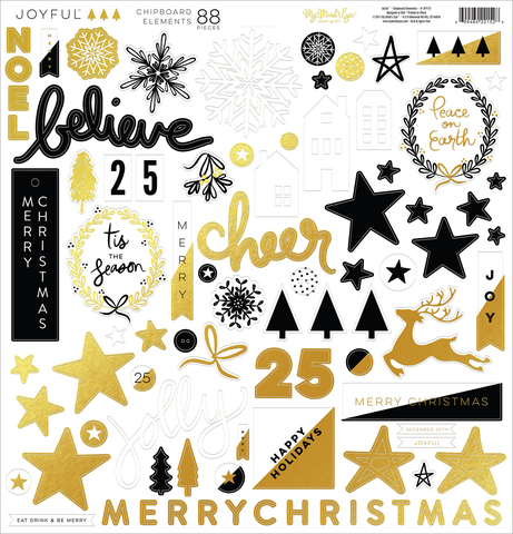 Чипборд Joyful Chipboard Elements -30х30см