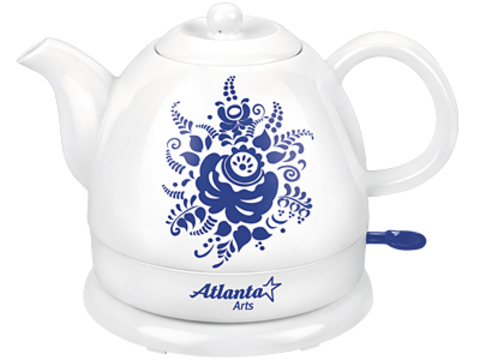 Чайник керамический электрический ATH-758 (white)