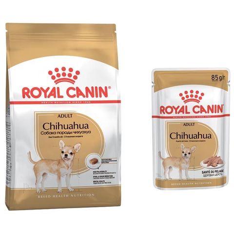 ПРОМО! Royal Canin сухой корм для собак породы Чихуахуа 1,5кг+пауч 85г