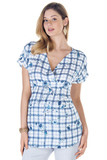 Блузка для беременных 09427 клетка