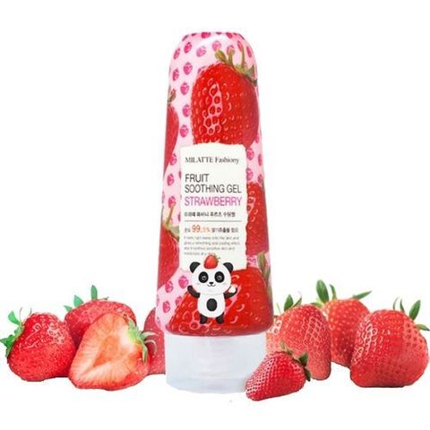 Milatte Fashiony Fruit Soothing Gel Strawberry многофункциональный гель для лица и тела с экстрактом клубники