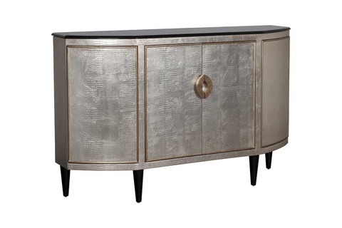 Комод с гранитной столешницей 102x43x160см Garda Decor серебристый