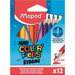 Карандаши цветные Maped COLOR'PEPS MINI STRONG 12 цветов,пластиковые,862812